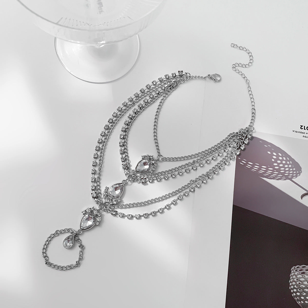 Lux Boho Beach Crystal Anklet