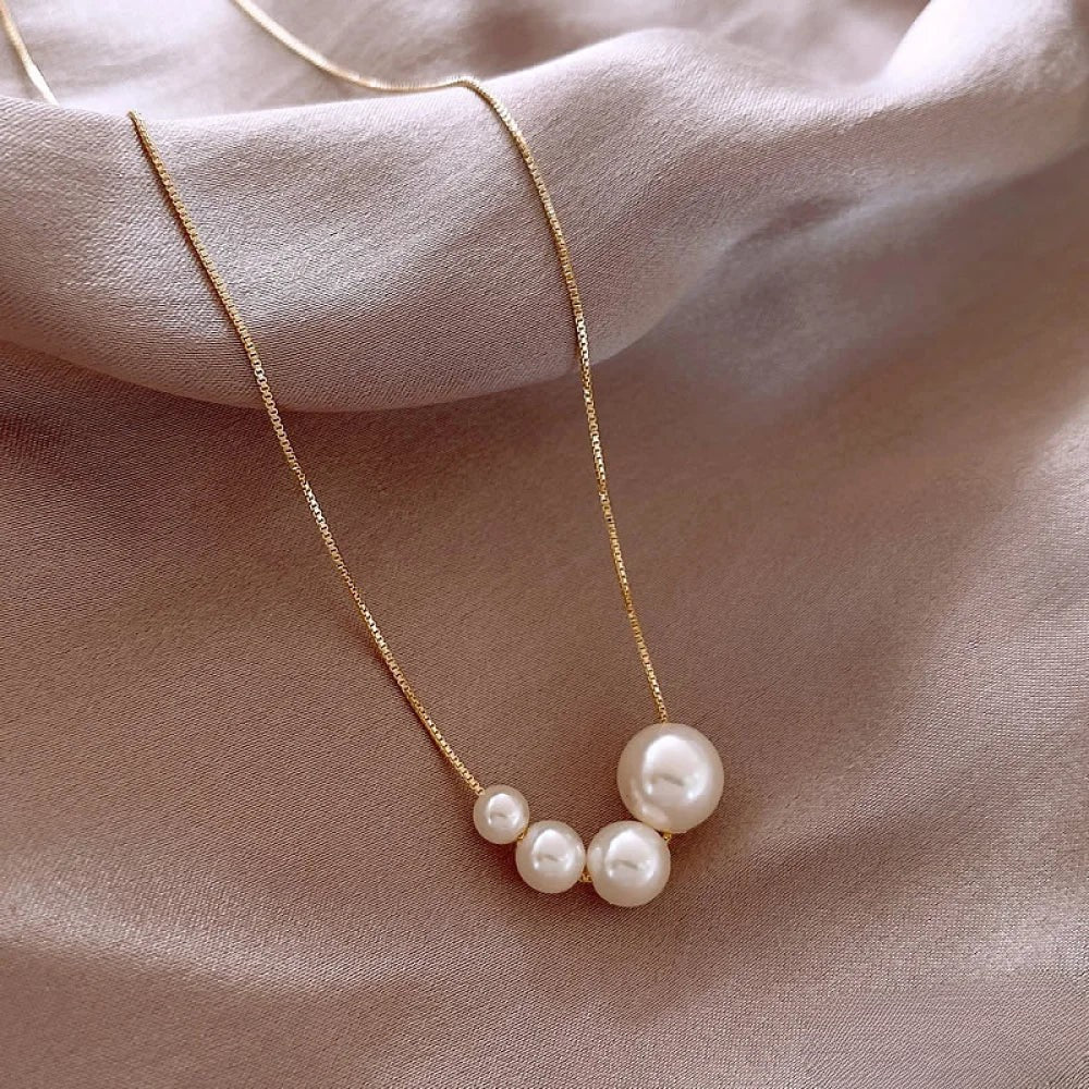 Gold Freshwater Pearl Necklace