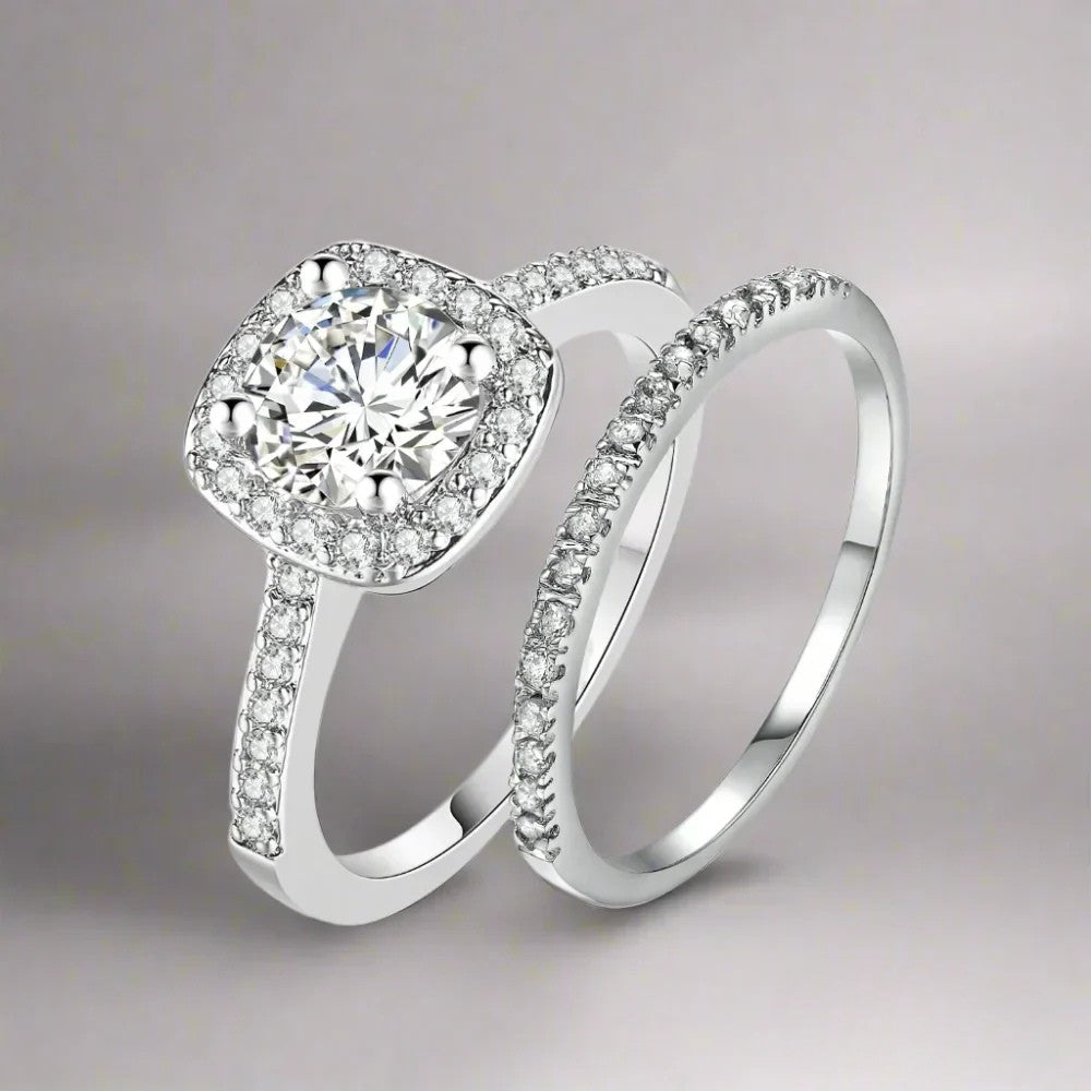 Classic Elegant Zirconia Ring Set