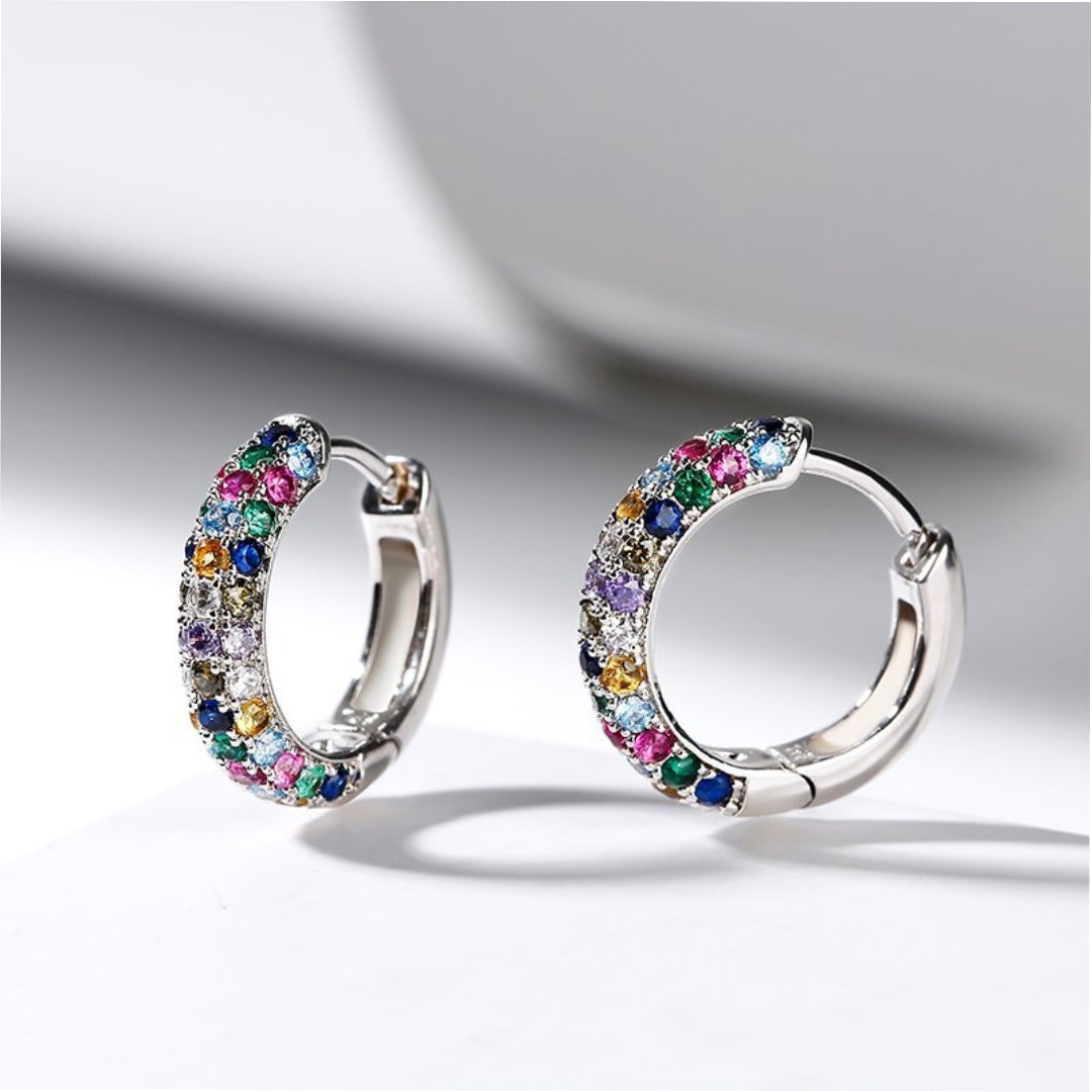 Multicoloured Zirconia in Silver