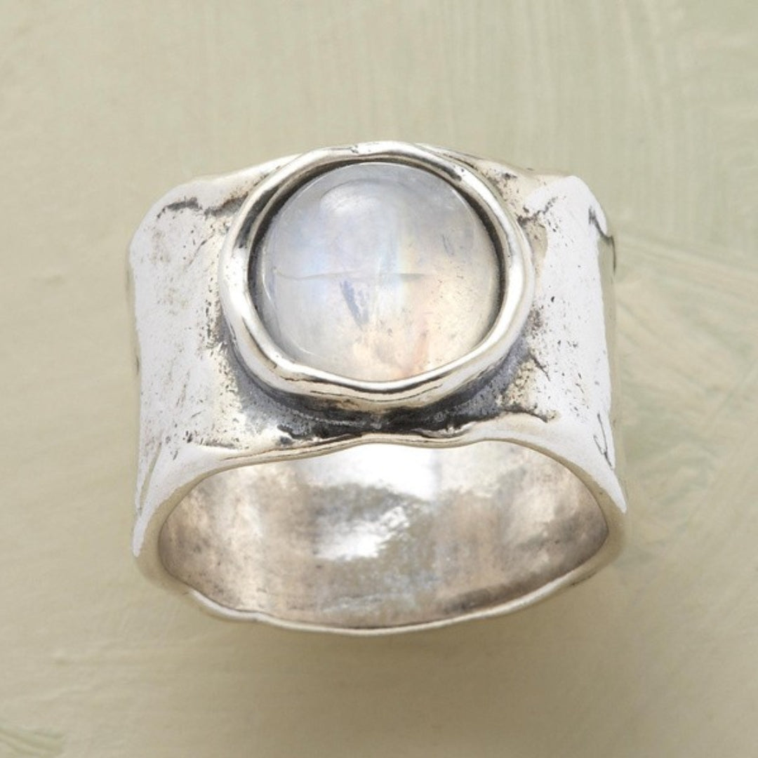 Boho moonstone ring
