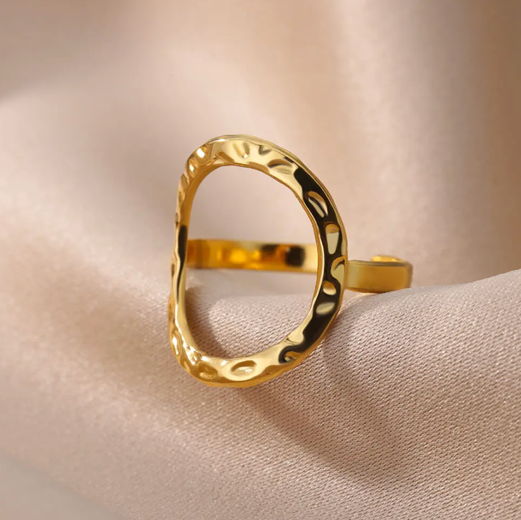 Large Circle Ring in 18K Gold Plating