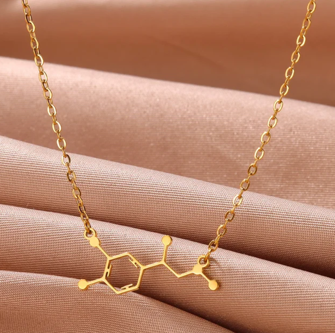 Dopamine 'Happiness' Necklace in 18K Gold Plating