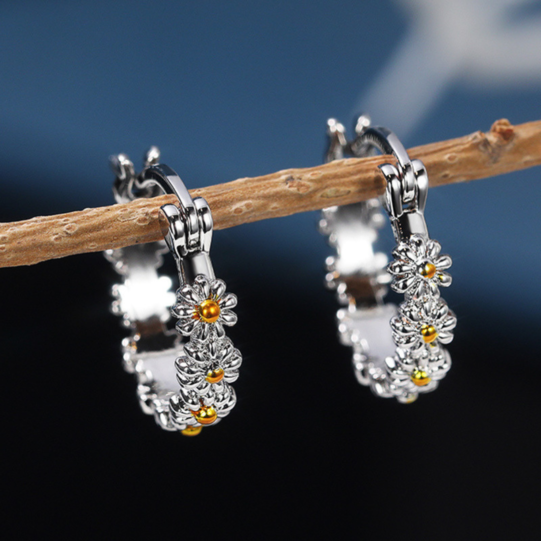 Daisy Earrings in 925 Silver