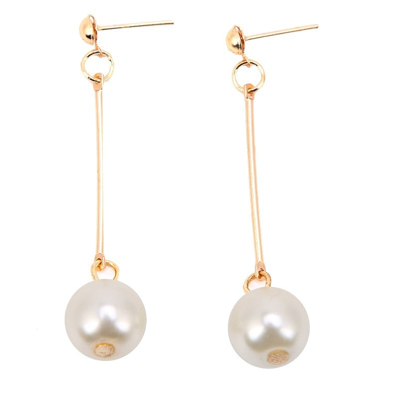 Luxury Hanging Earrings with Hand-Set Special Pearls
