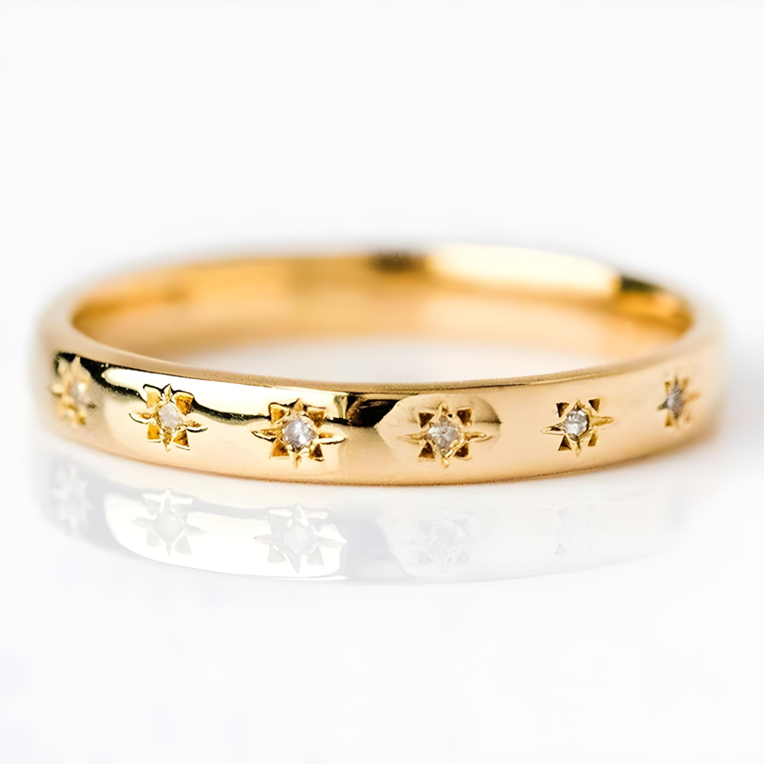 VINTAGE GOLD & ZIRCONIA RING