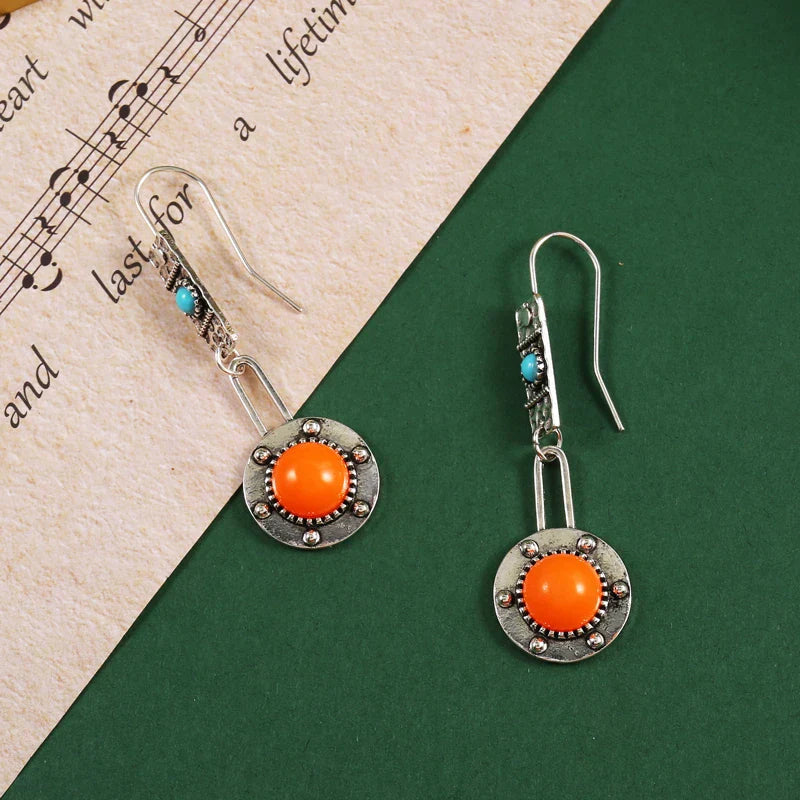 Boho with Orange and Blue Stones