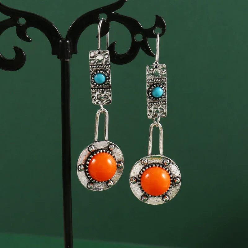 Boho with Orange and Blue Stones