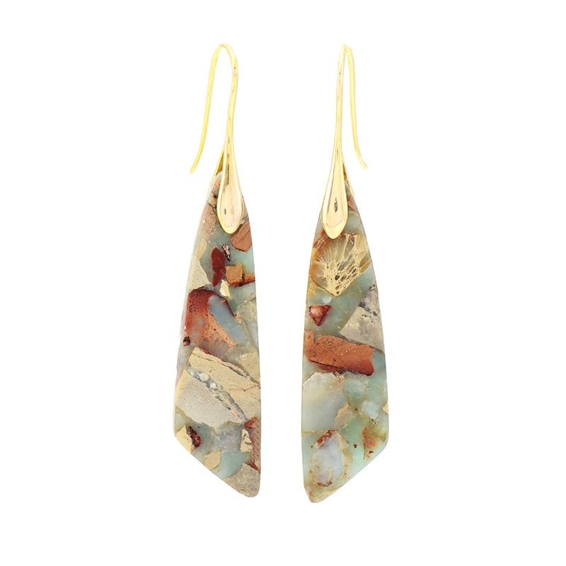 Imperial Jasper Zeya Earrings - Natural