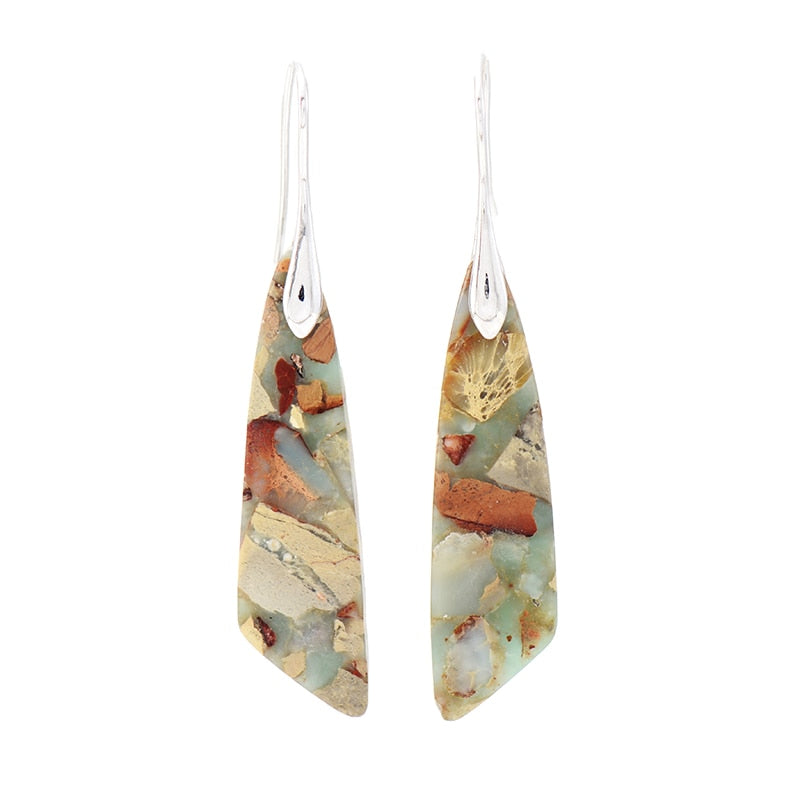 Imperial Jasper Zeya Earrings - Natural