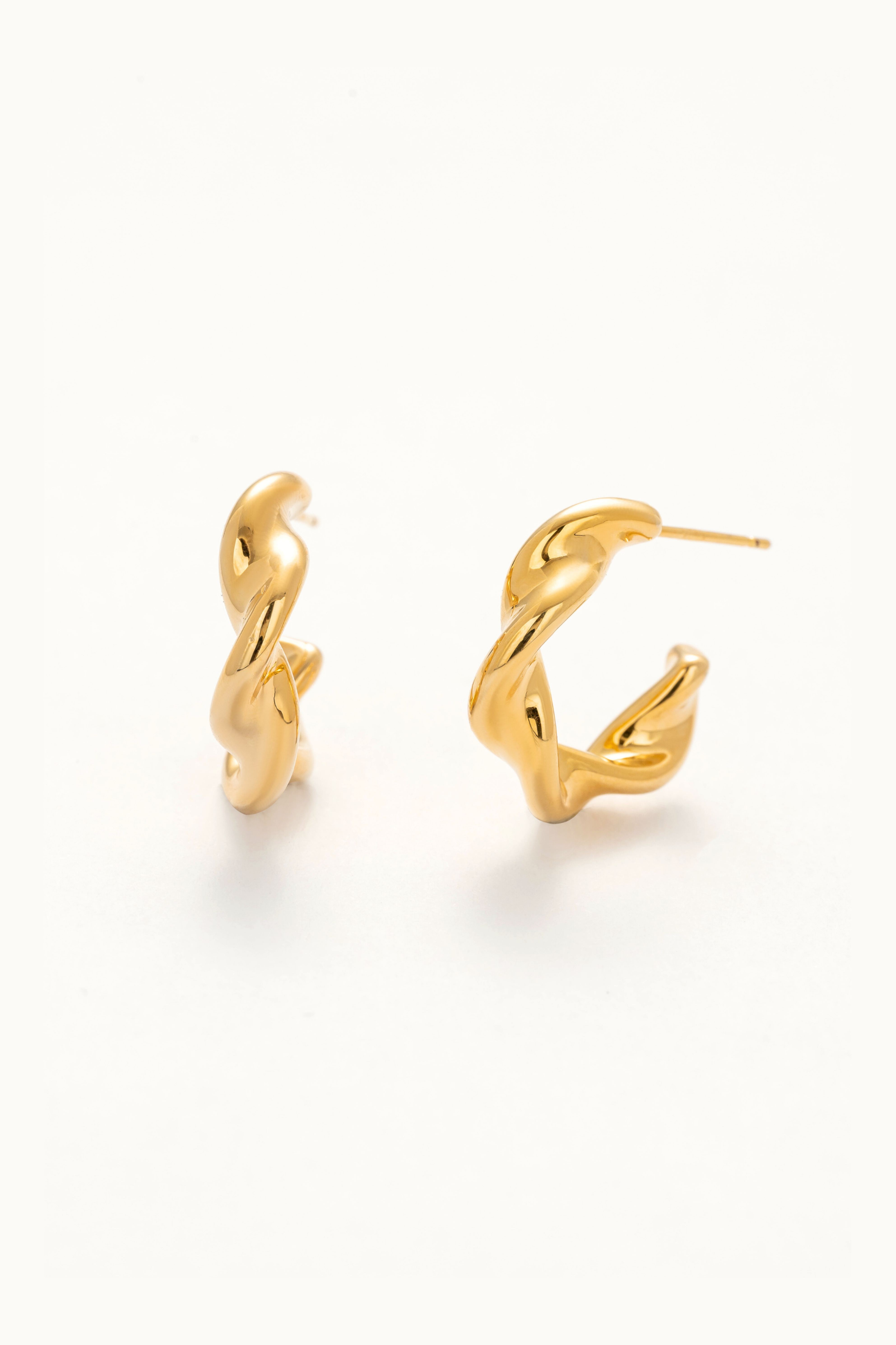 Twisted Charm Gold Earrings