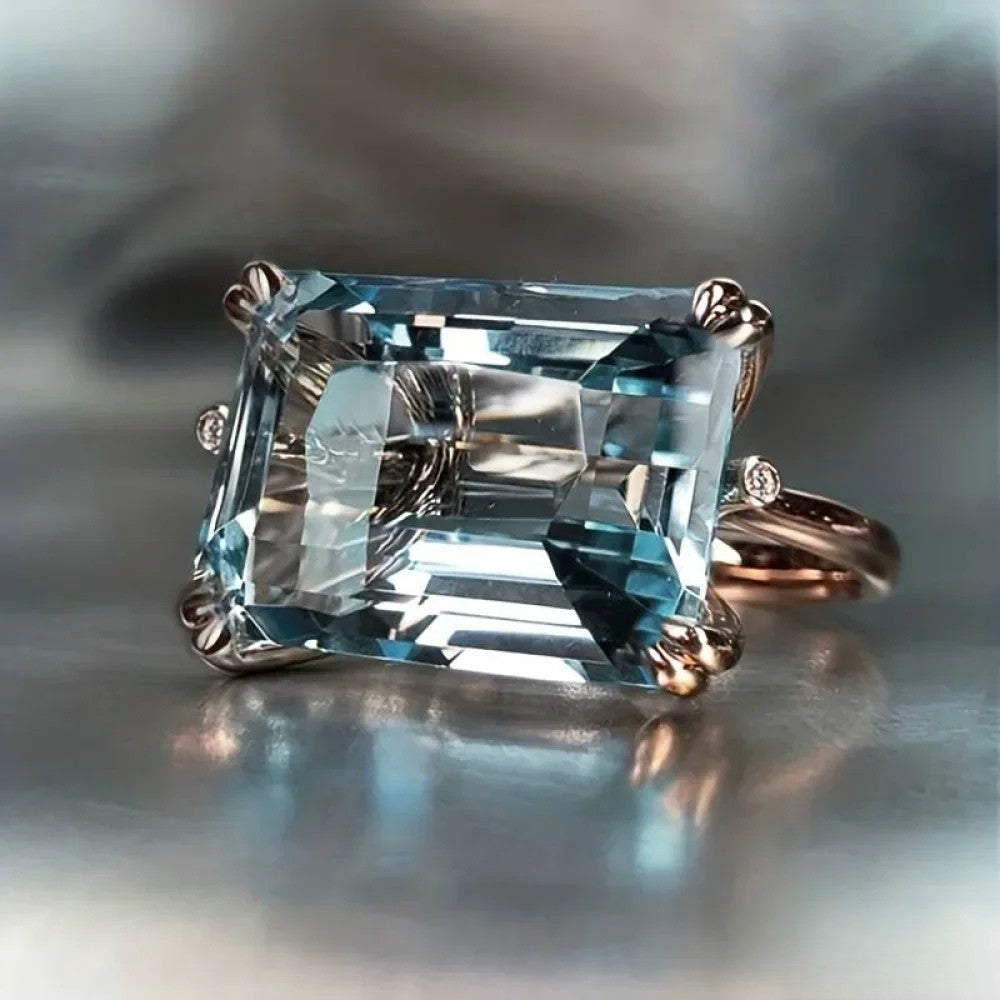 Vintage Blue Zirconia Ring