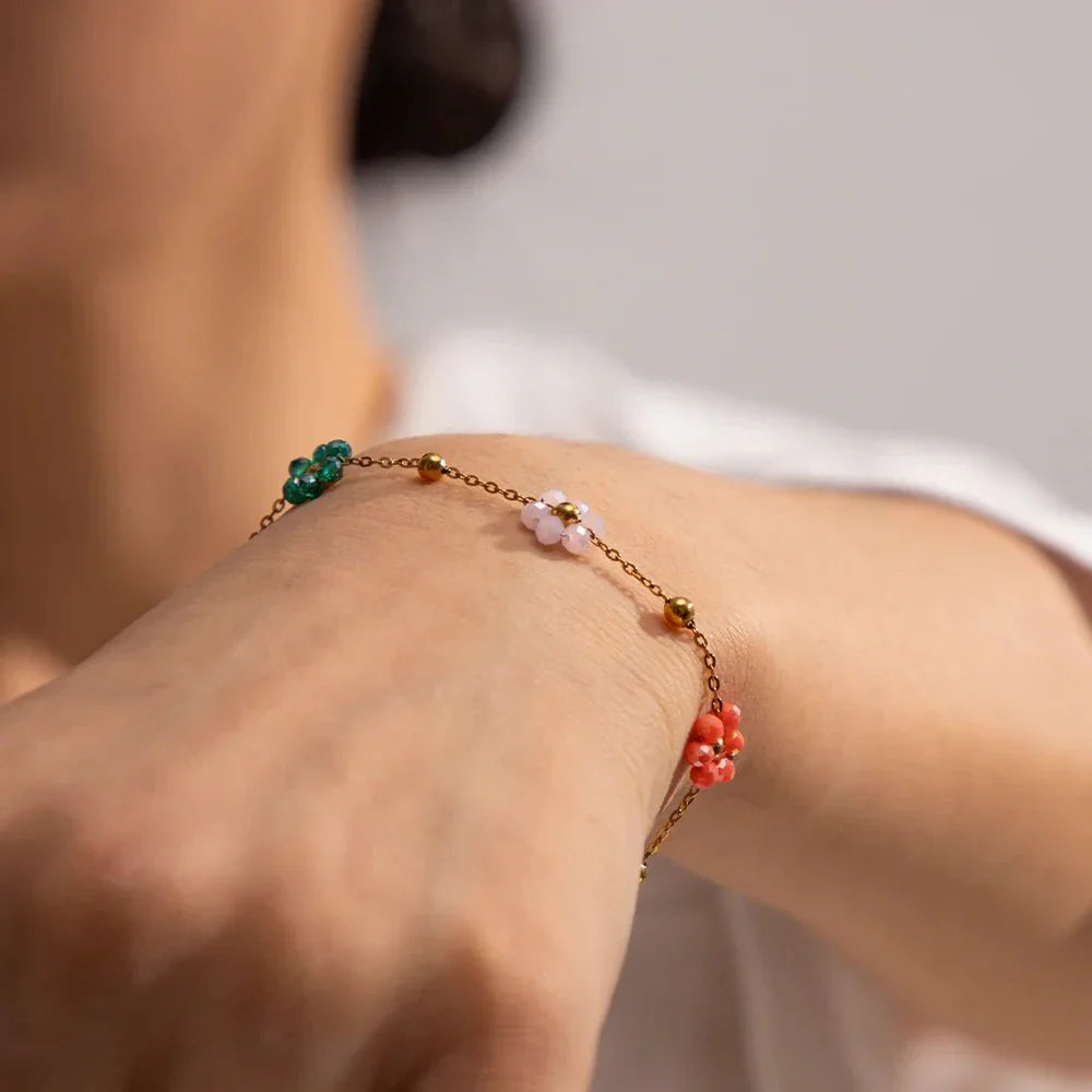 Dainty Spring Floral Jewelry Set