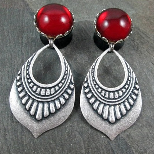 Vintage Boho with Red Crystal