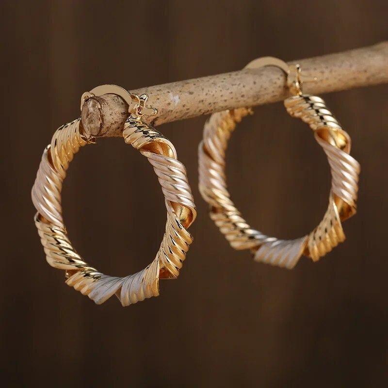 Vintage Golden Hoop Spiral