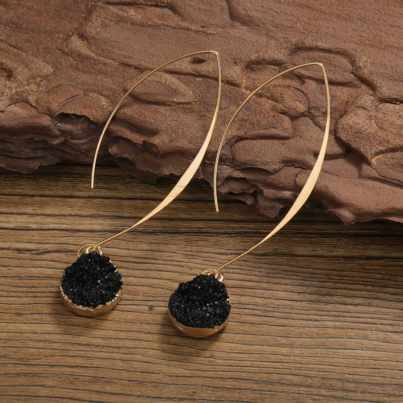 Golden and Black Vintage Earrings