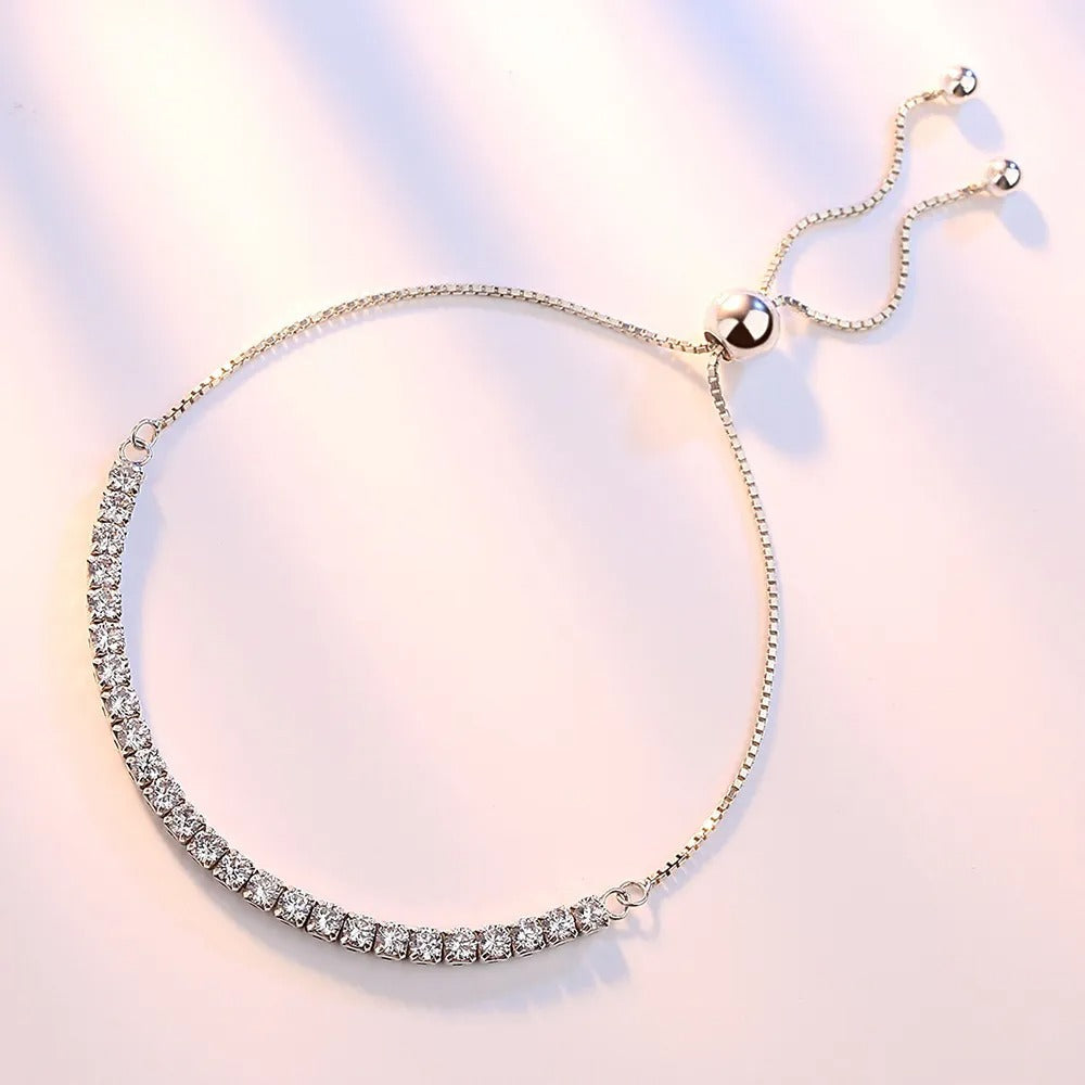 Beautiful 925 Silver Bracelet with Zirconia
