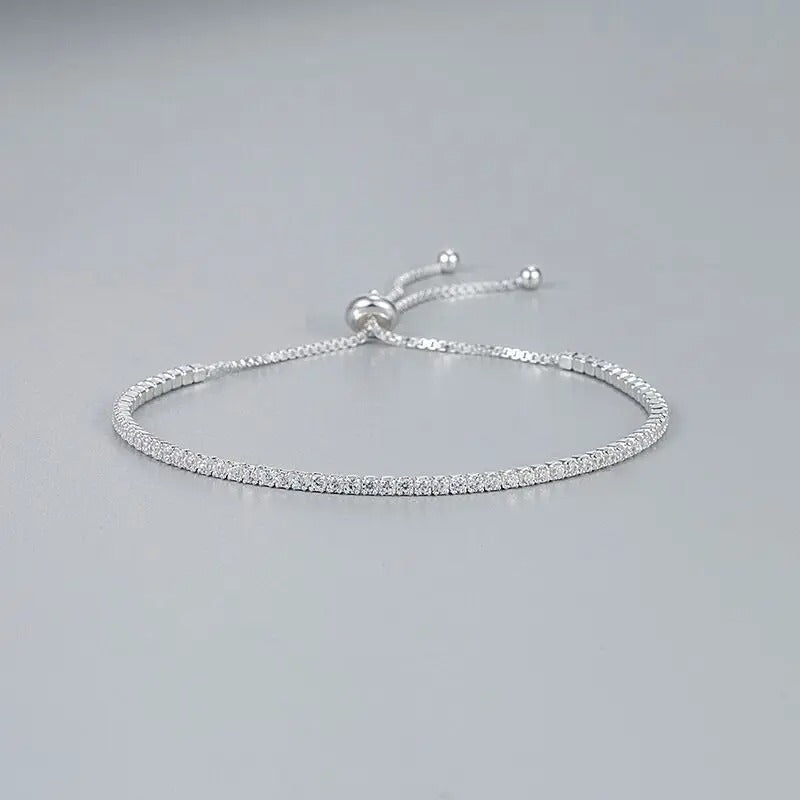 Beautiful 925 Silver Bracelet with Zirconia