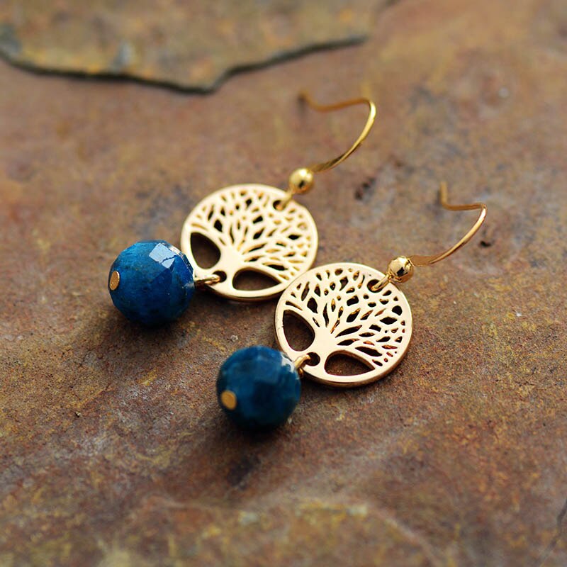 Tree of Life Apatite Earrings