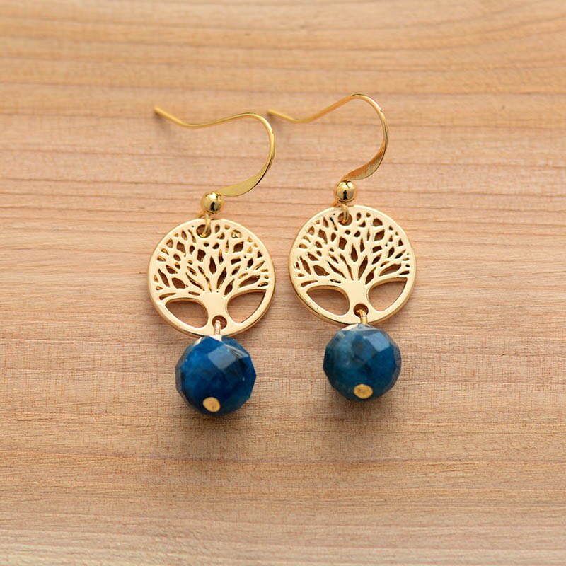 Tree of Life Apatite Earrings