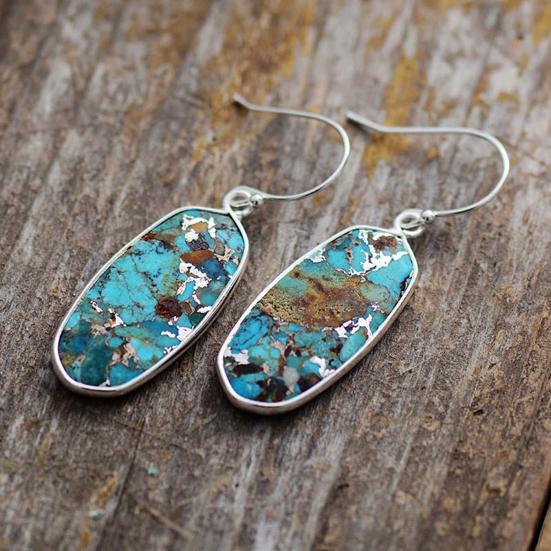 Turquoise Stone Classic Earrings