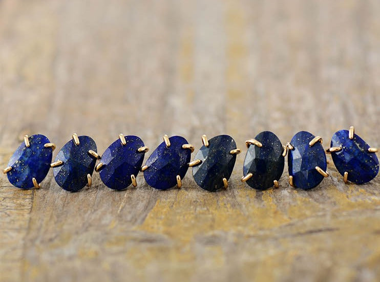 Lapis Lazuli Stud Earrings