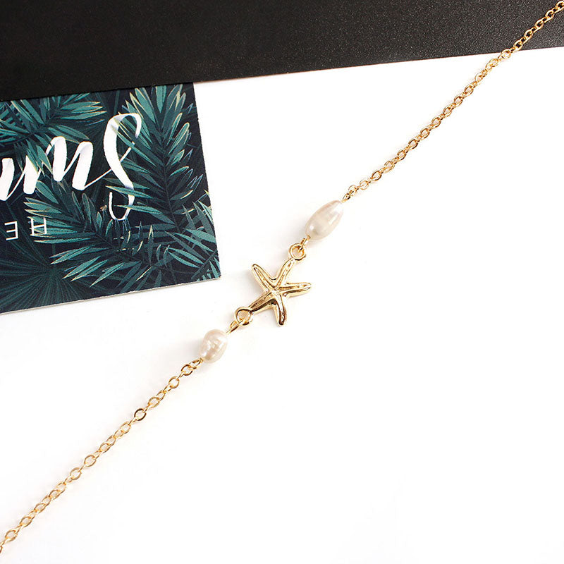 Starfish Pearl Anklet