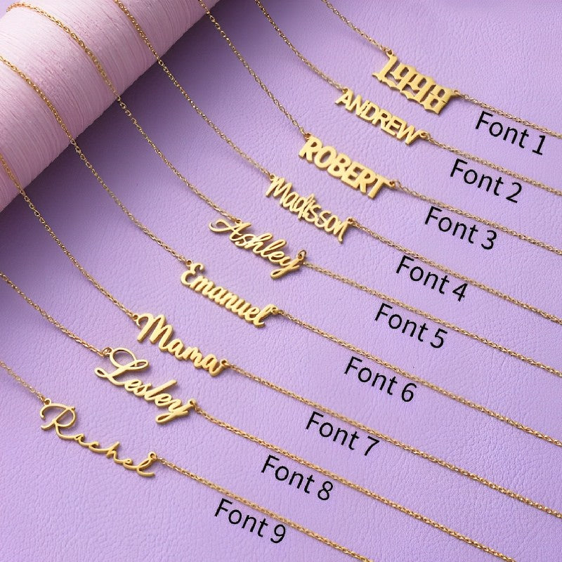 Custom Font Name Bracelet/Anklet with 3mm Cuban Link