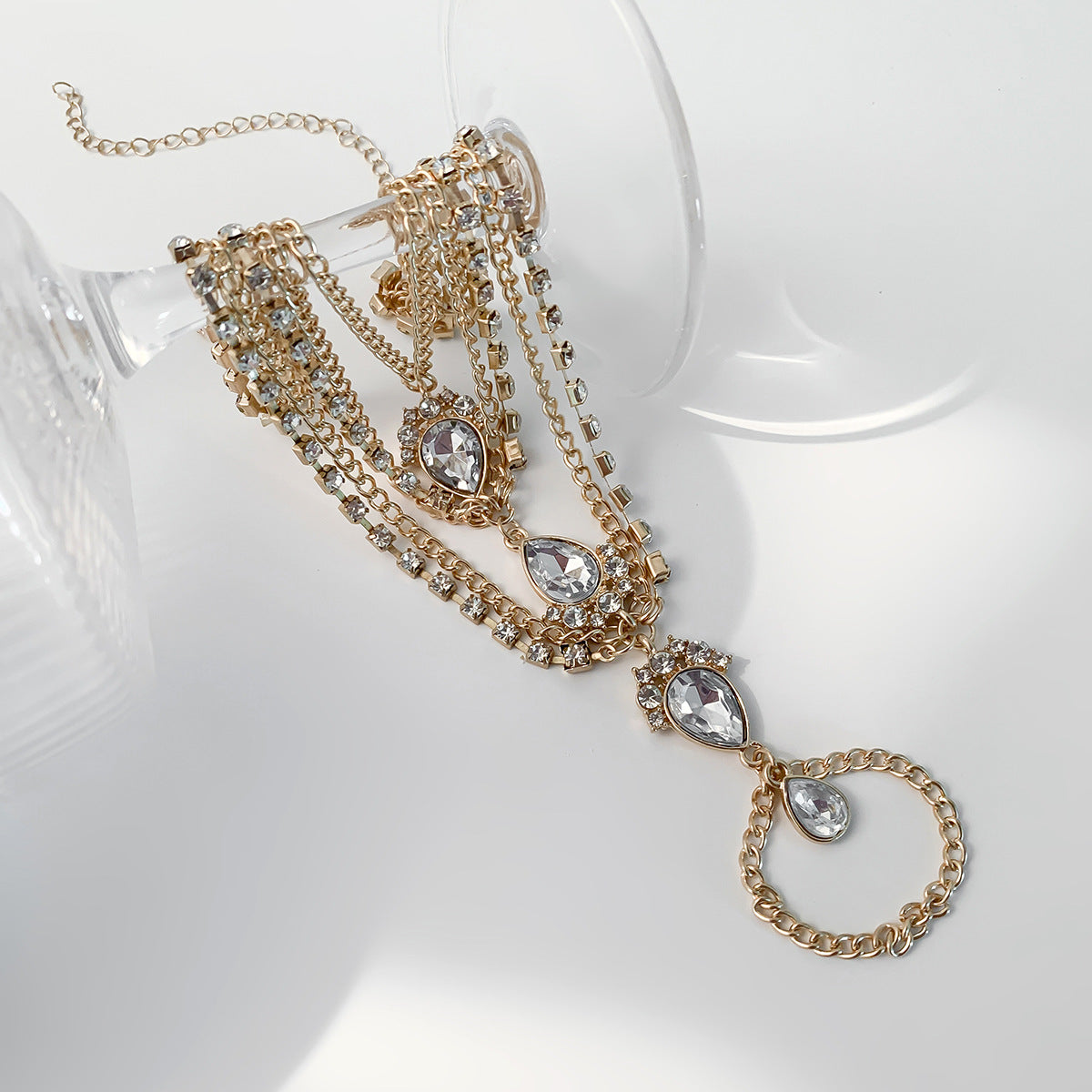 Lux Boho Beach Crystal Anklet