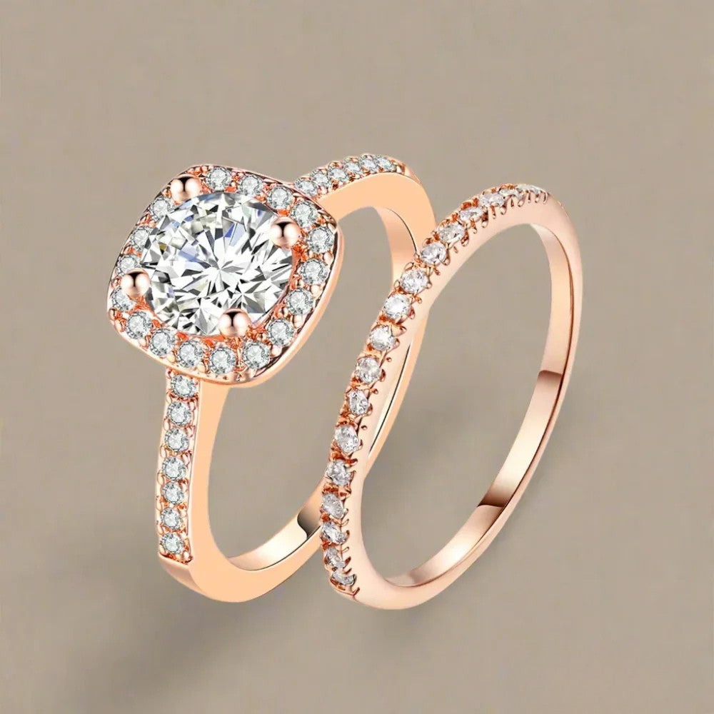 Classic Elegant Zirconia Ring Set