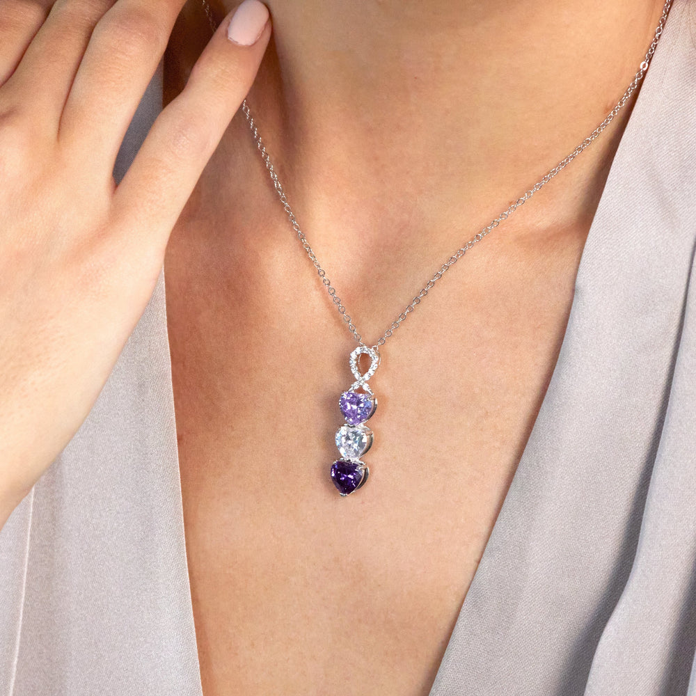 Luxus birthstone necklace - Infinity heart - Gold