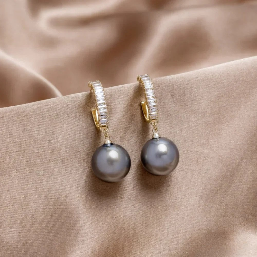 Luxury Pearl and Zirconia Earrings