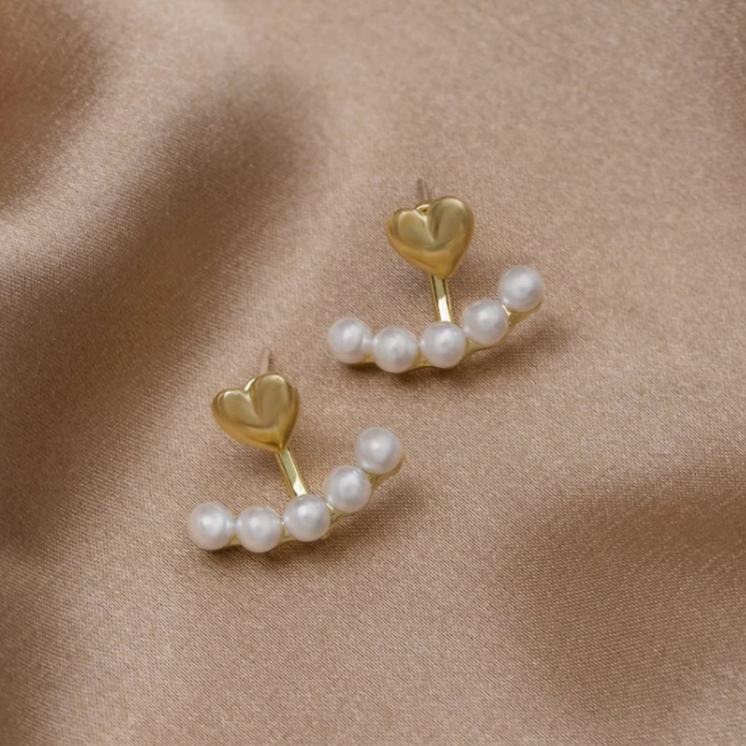 Gold Heart with Pearls