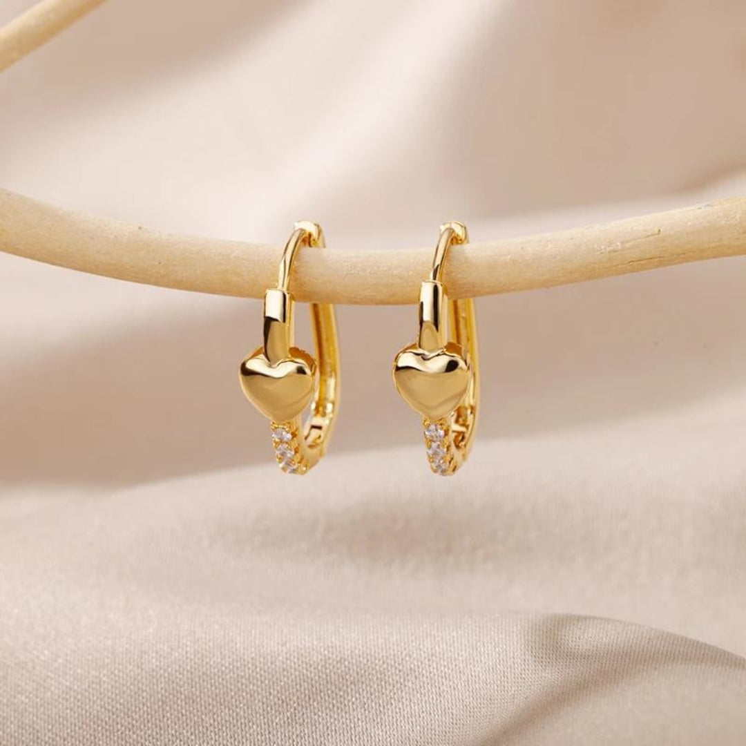 Heart Drop  with Zirconia in Gold