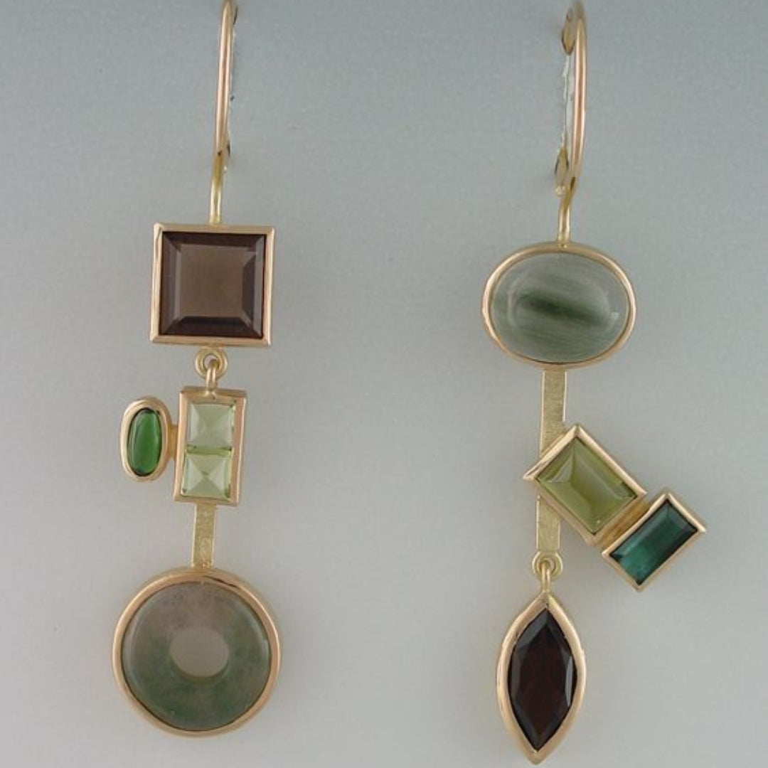 Forest Crystal Vintage Earrings