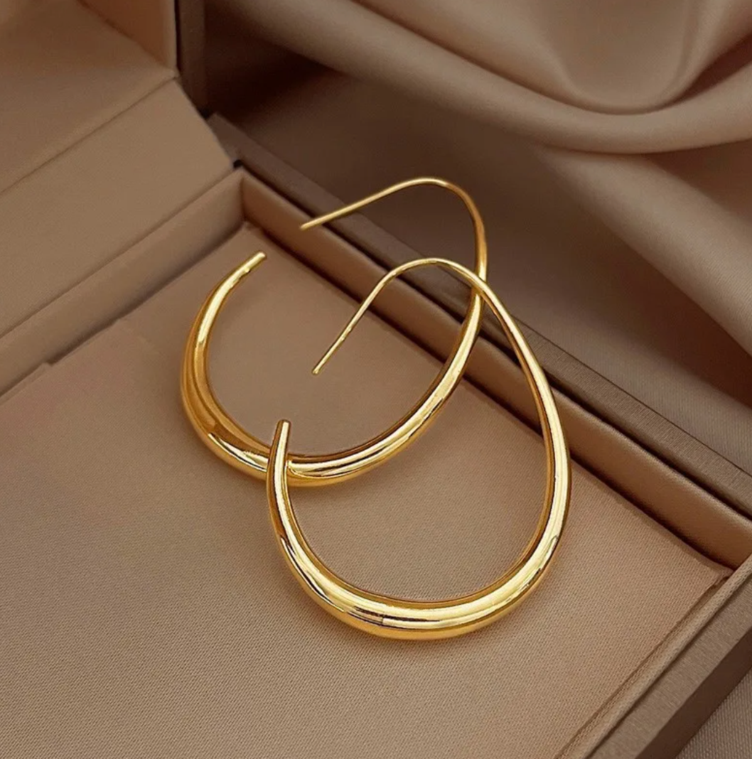 Large 18K Gold Plated Earrings