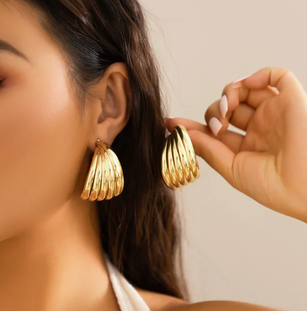 Hammock Earrings in 18K Gold Plating