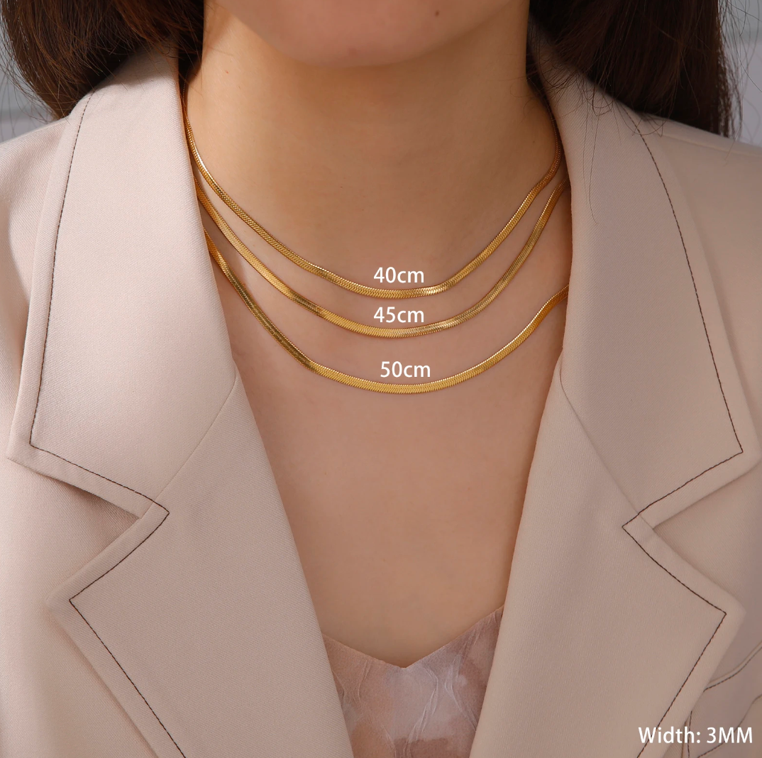 Choker with Measurements in 18K Gold Plating