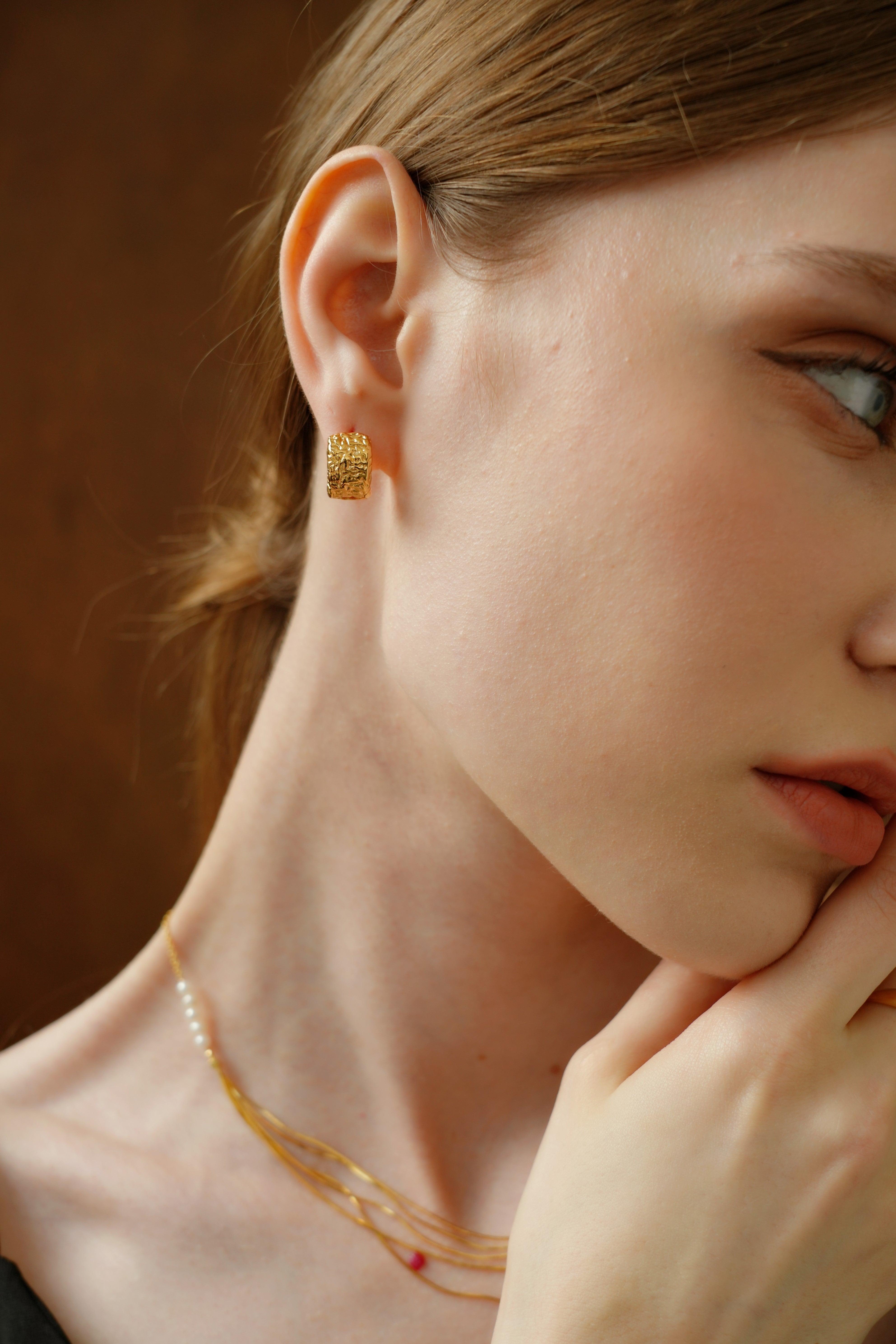 Elle Gold Huggie Earrings