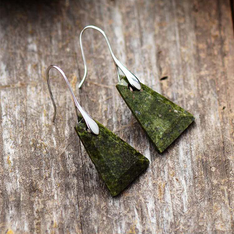 Jasper Trapezoid Drop Earrings