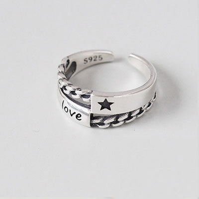 Star Love Silver Ring