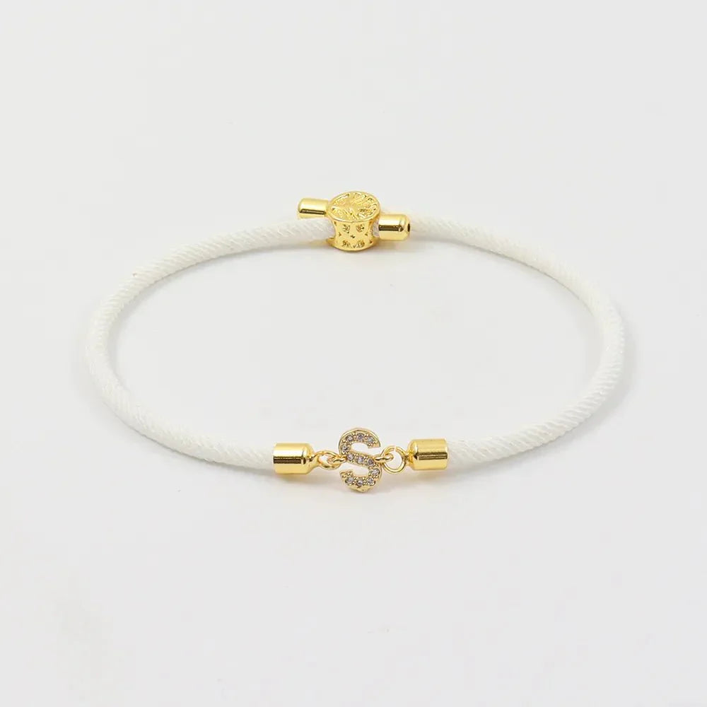 Personalized Unity Diamond Initial Bracelet