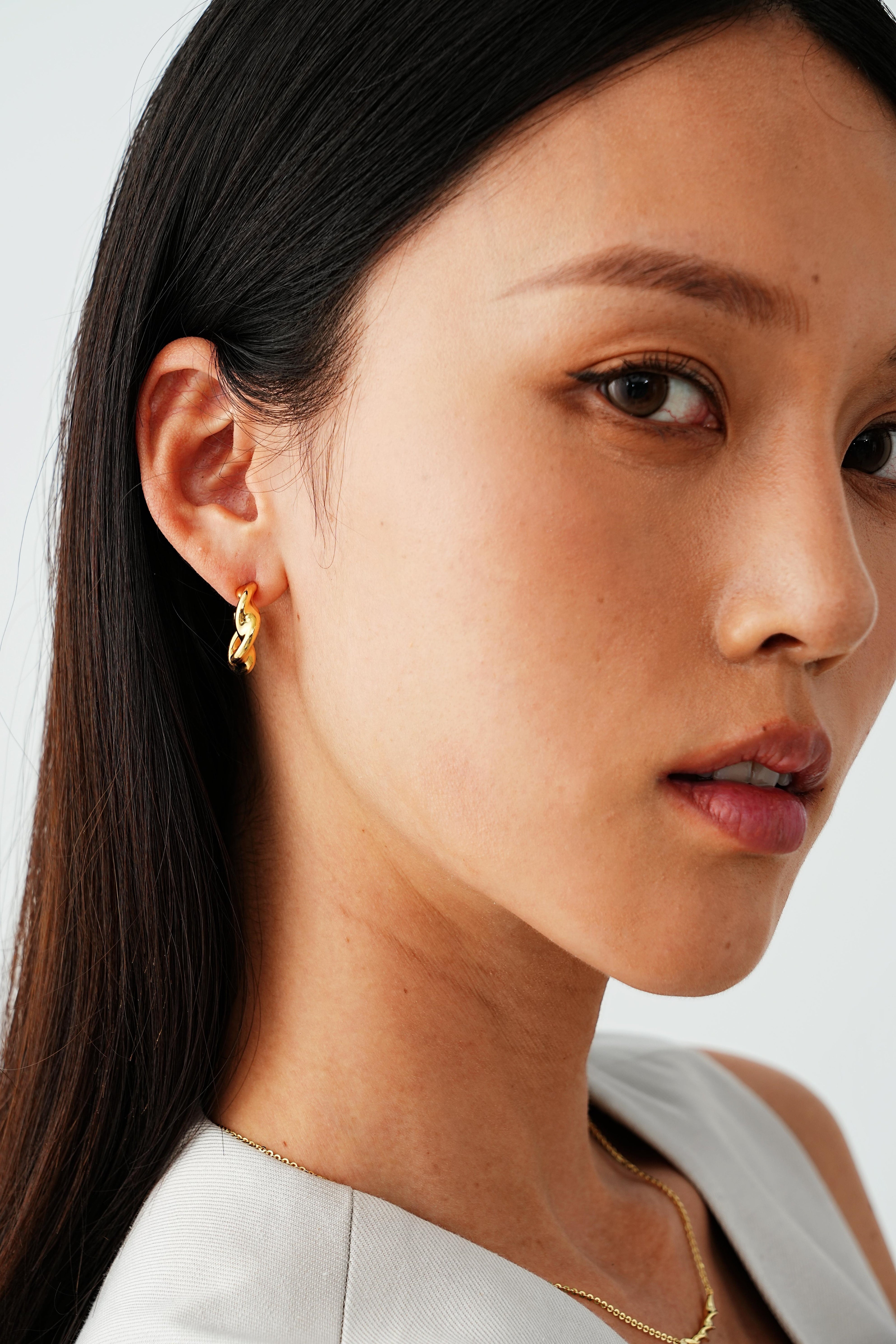 Twisted Charm Gold  Earrings