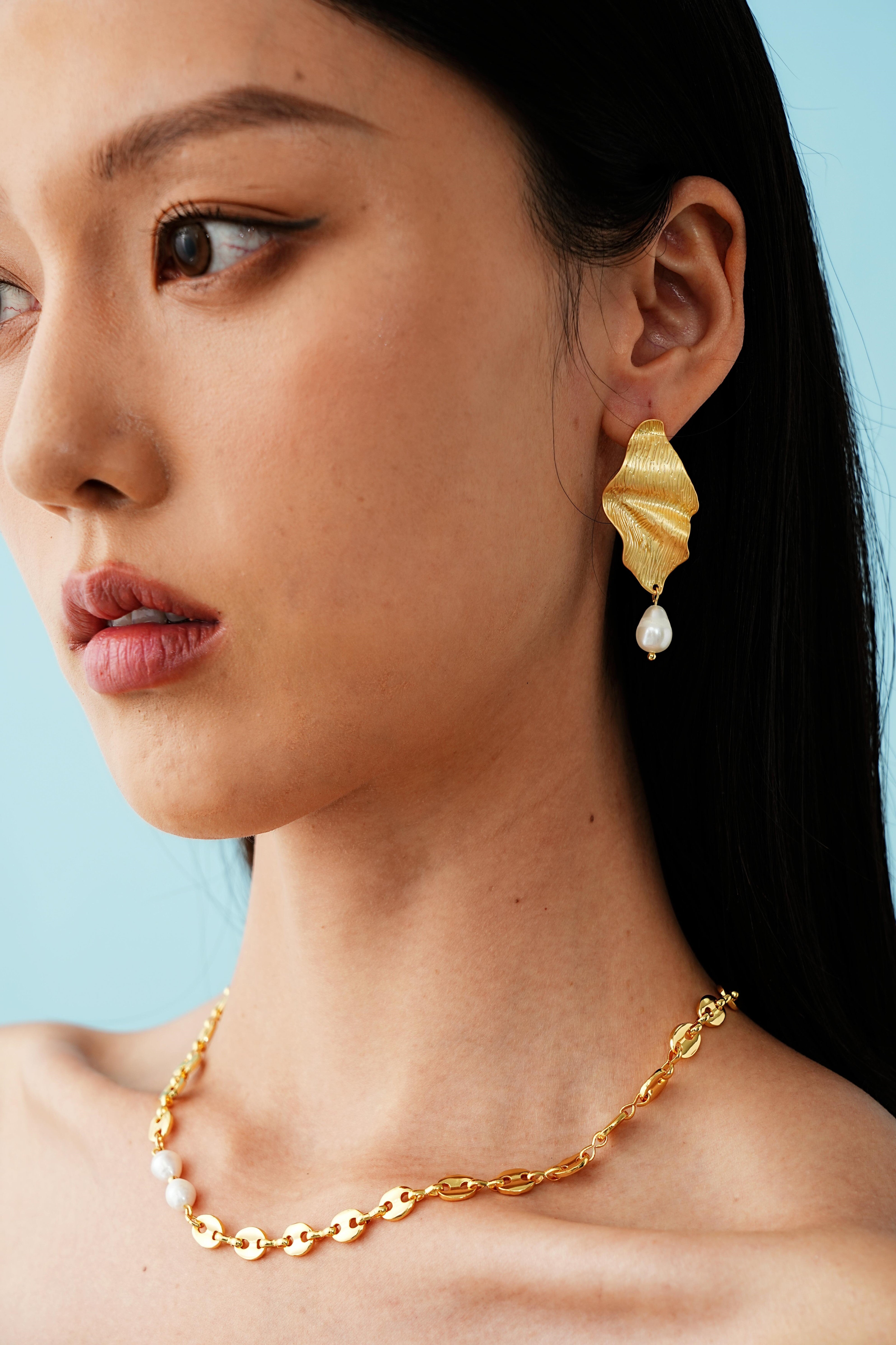 Oslo 18K Pearl Drop Earrings