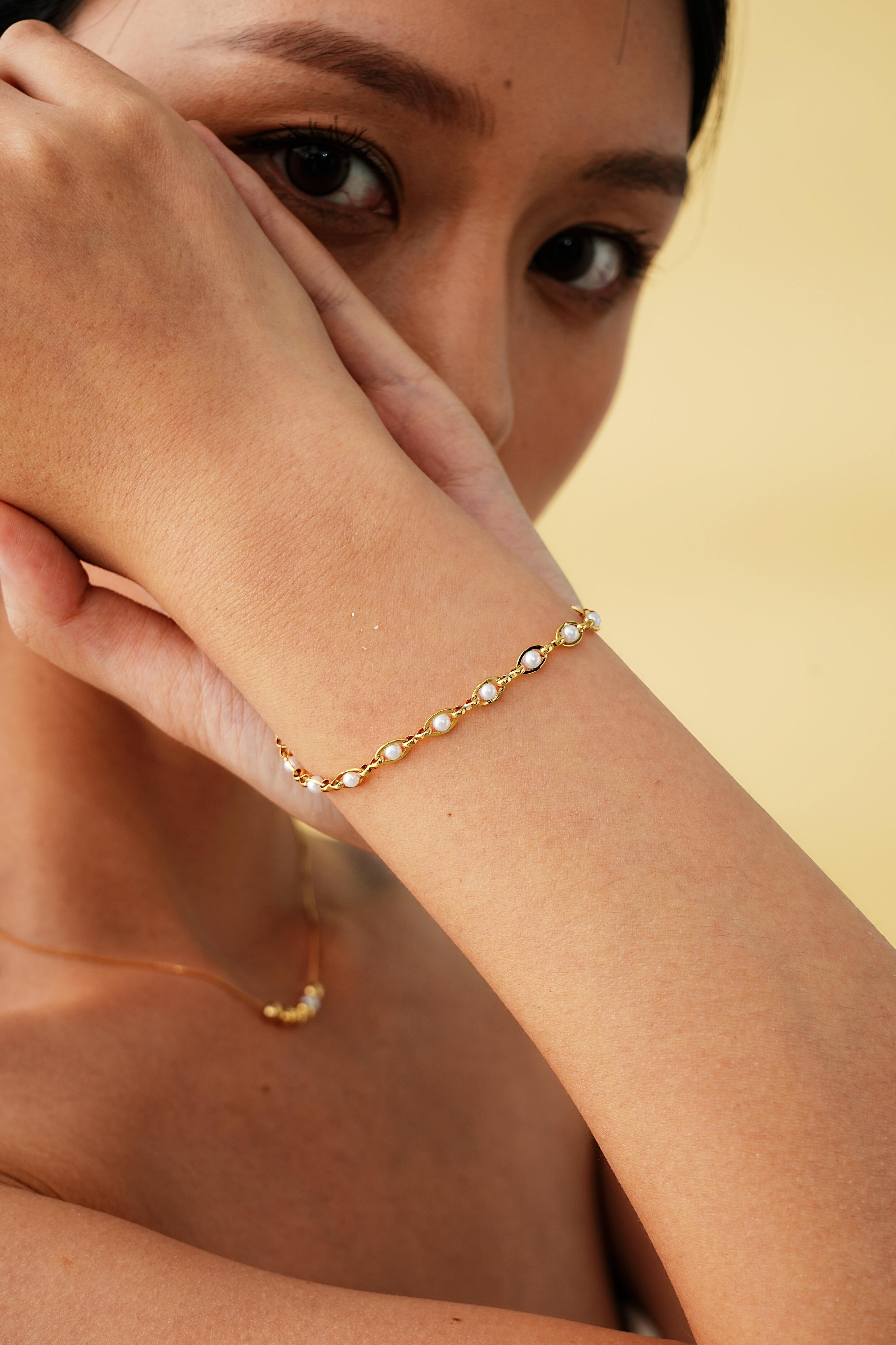 Braided Pearl Bracelet