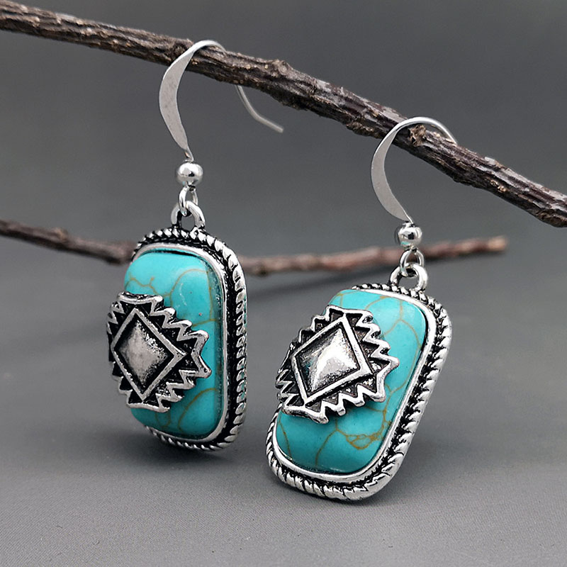 Ethnic Silver Plated Turquoise Stone