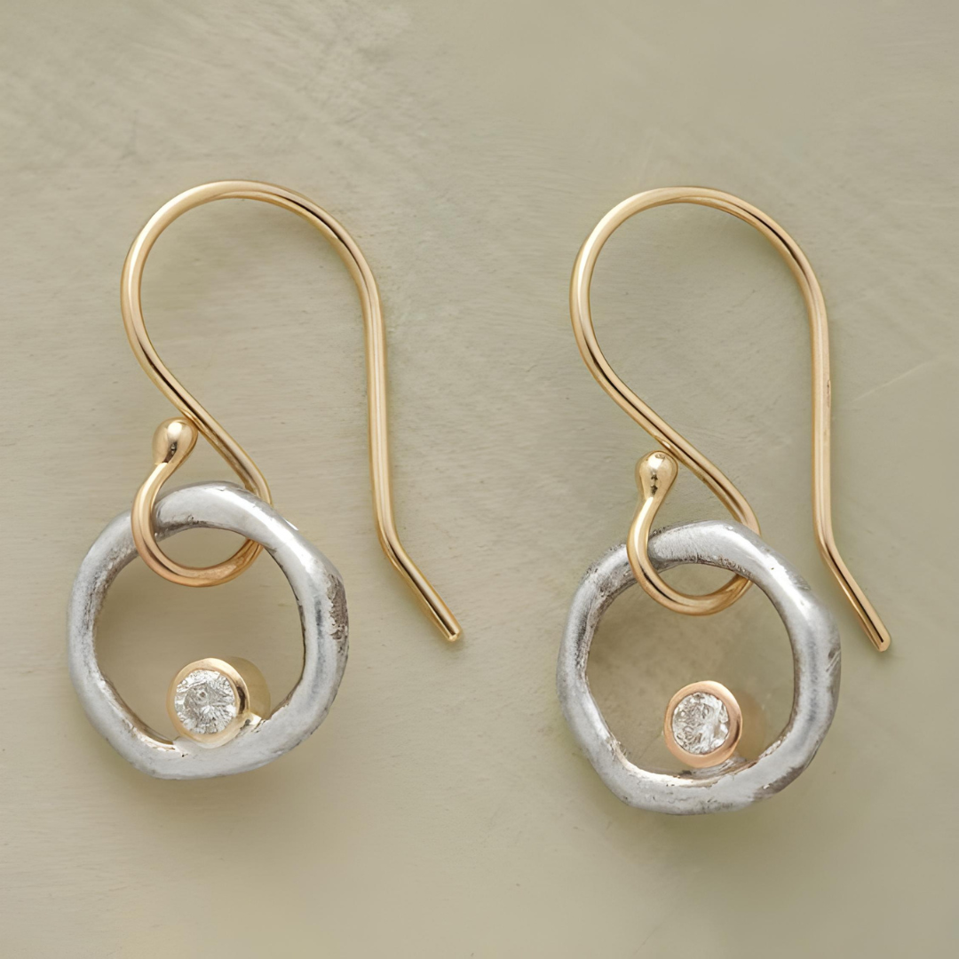 VINTAGE GOLD AND SILVER EARRINGS