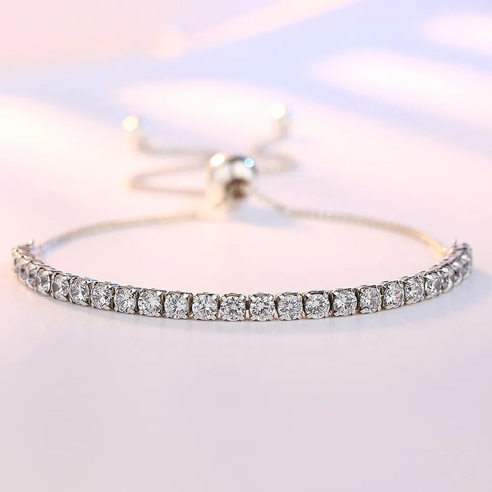 Beautiful 925 Silver Bracelet with Zirconia