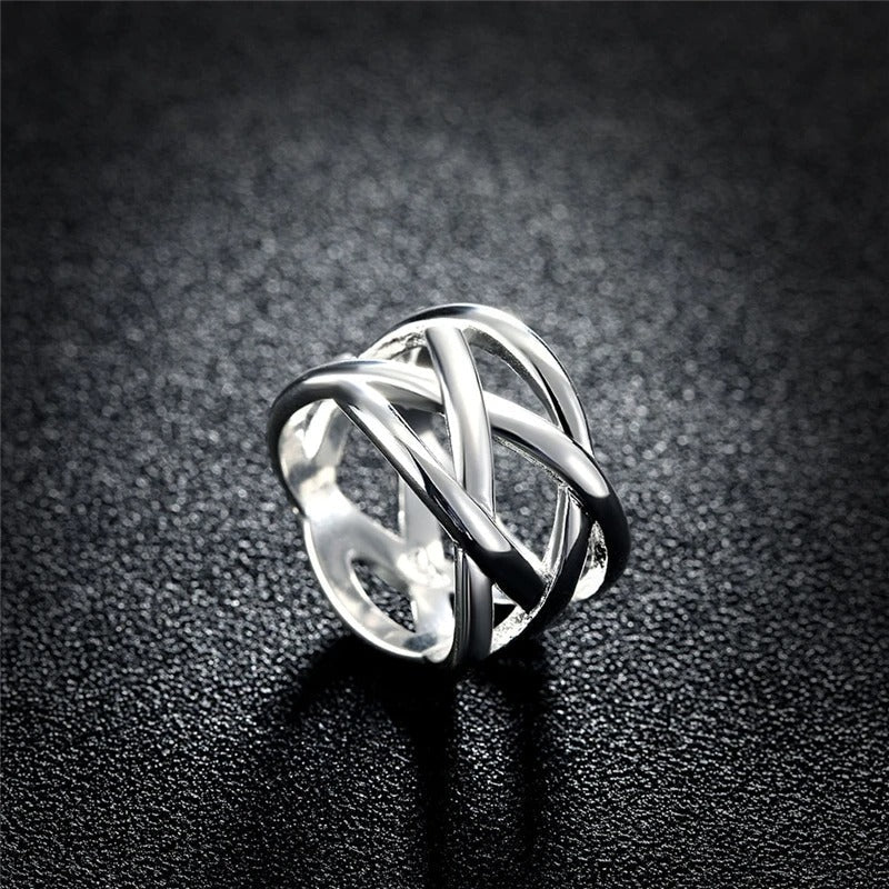 Braided Design 925 Silver Ring