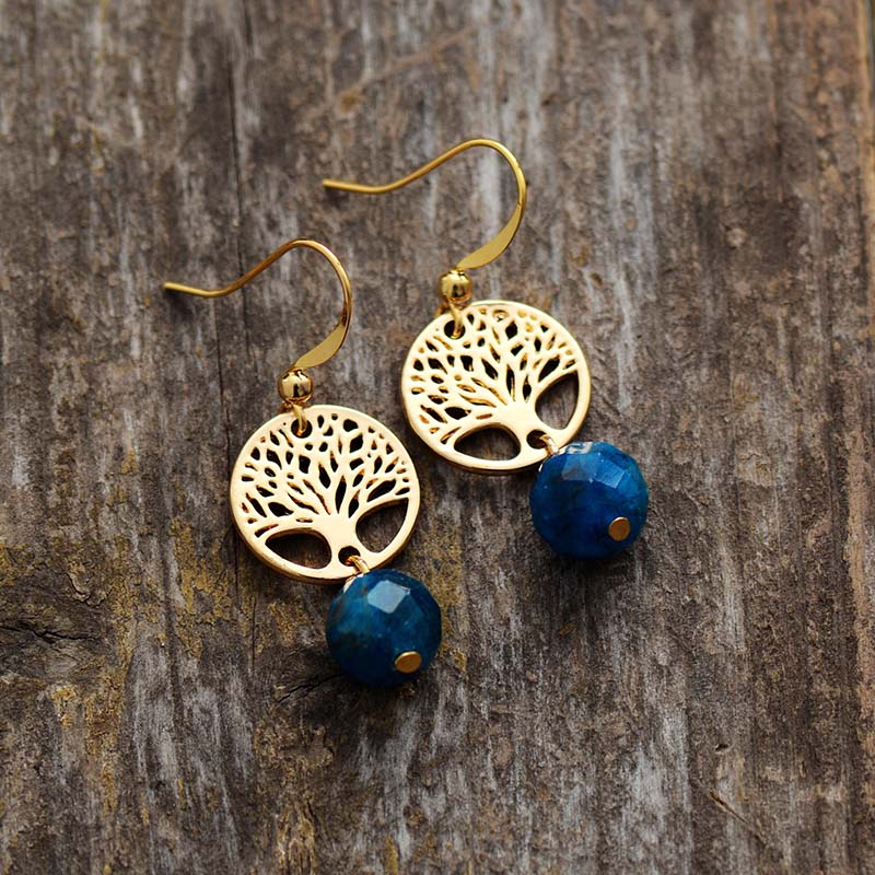Tree of Life Apatite Earrings